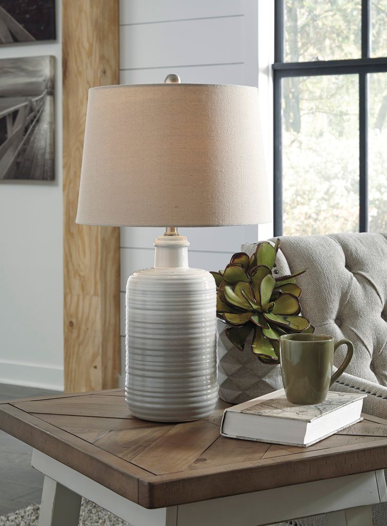 Marnina Brown Ceramic Table Lamp Set of 2 L121854