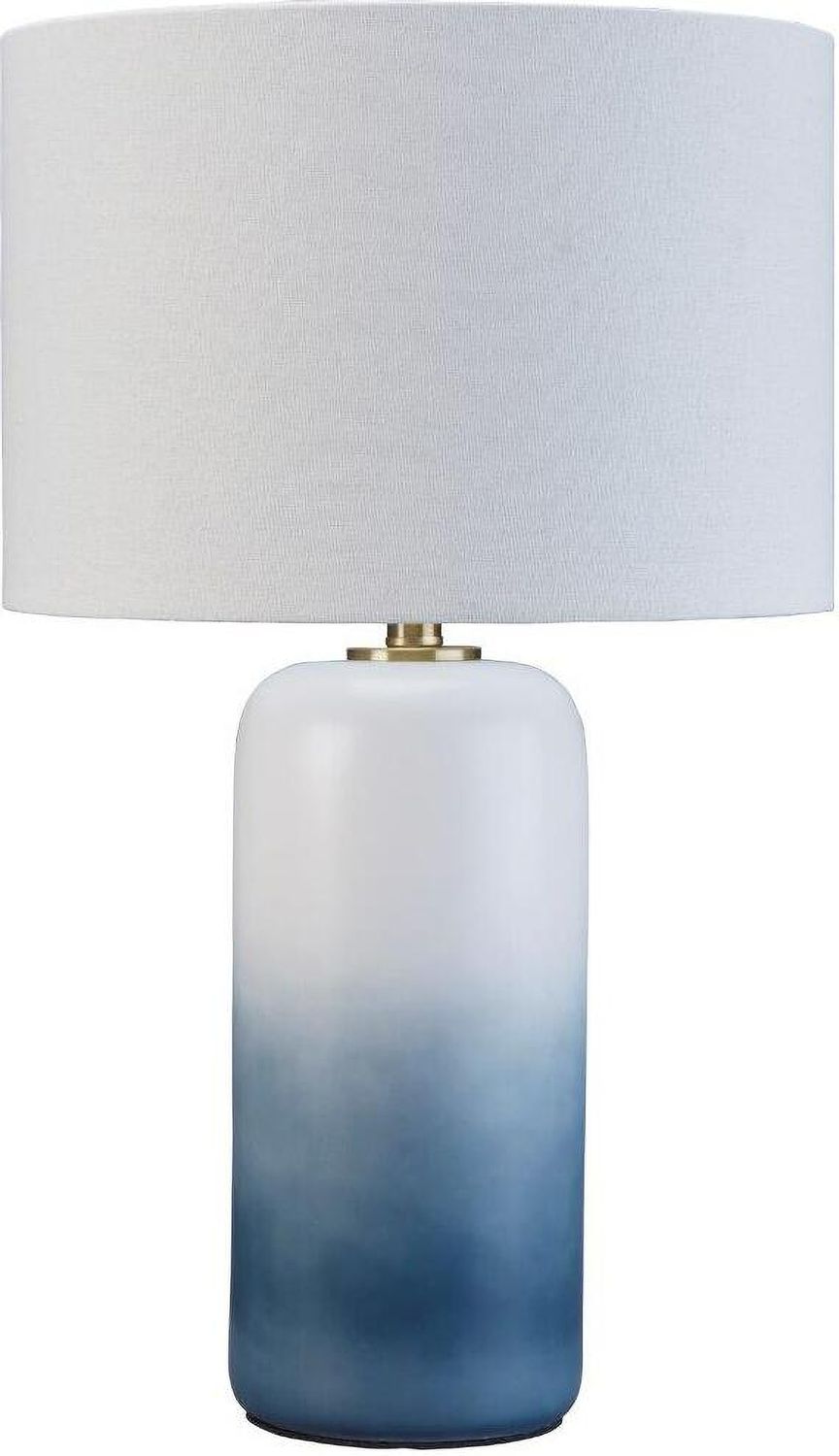 Lemrich White And Teal Ceramic Table Lamp L123874