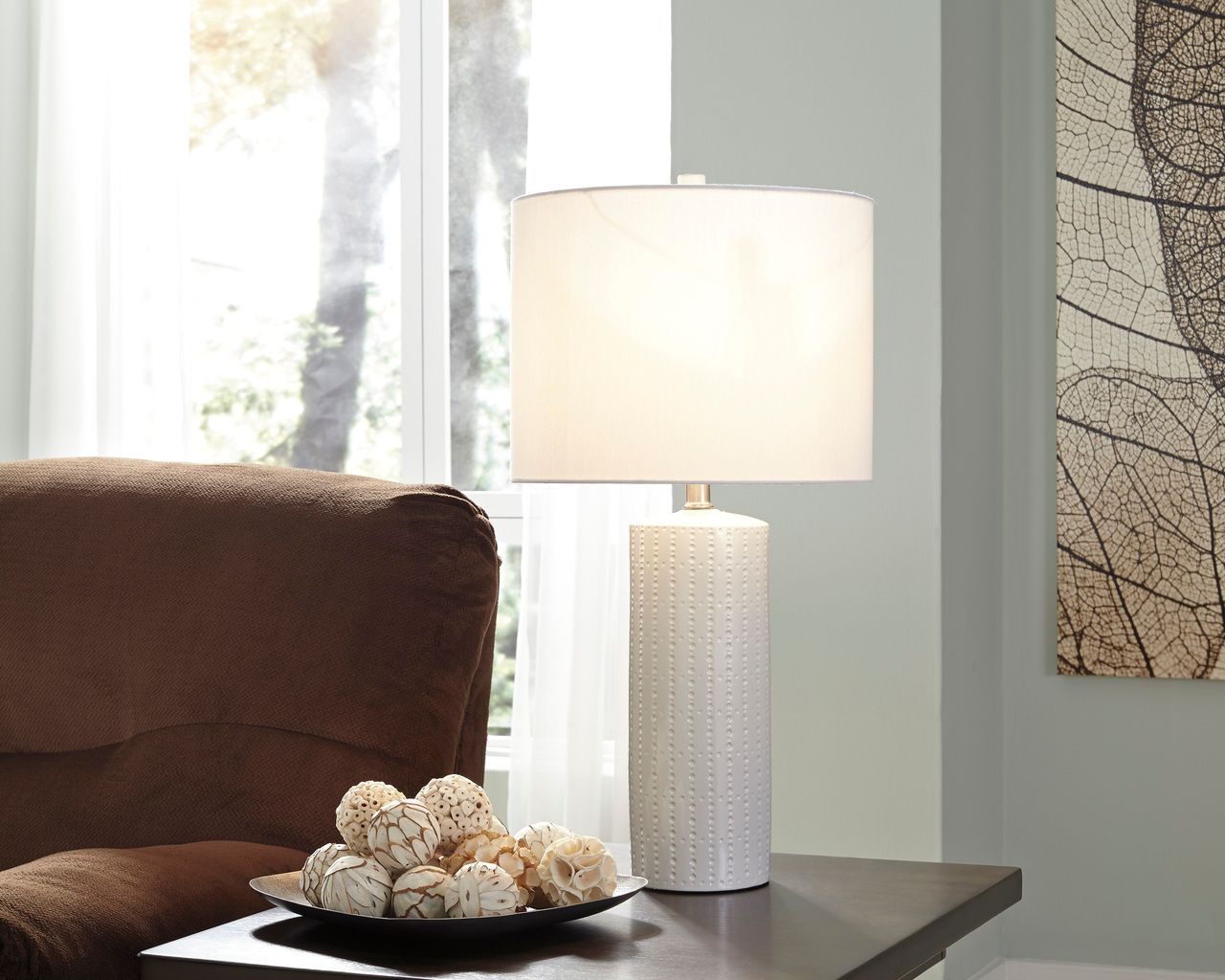 Steuben White Ceramic Table Lamp Set of 2 L177904