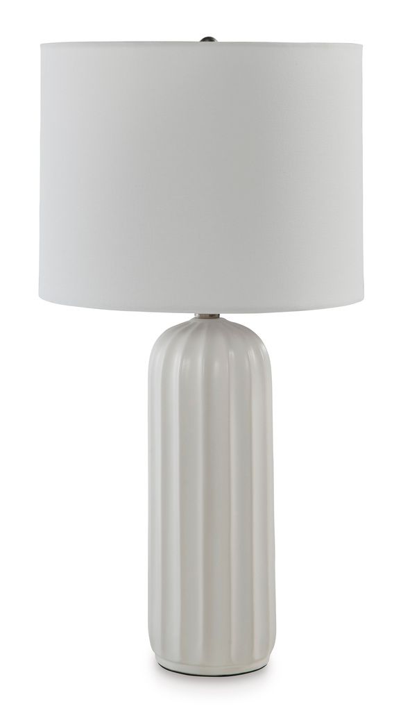 Clarkland White Ceramic Table Lamp Set of 2 L177974