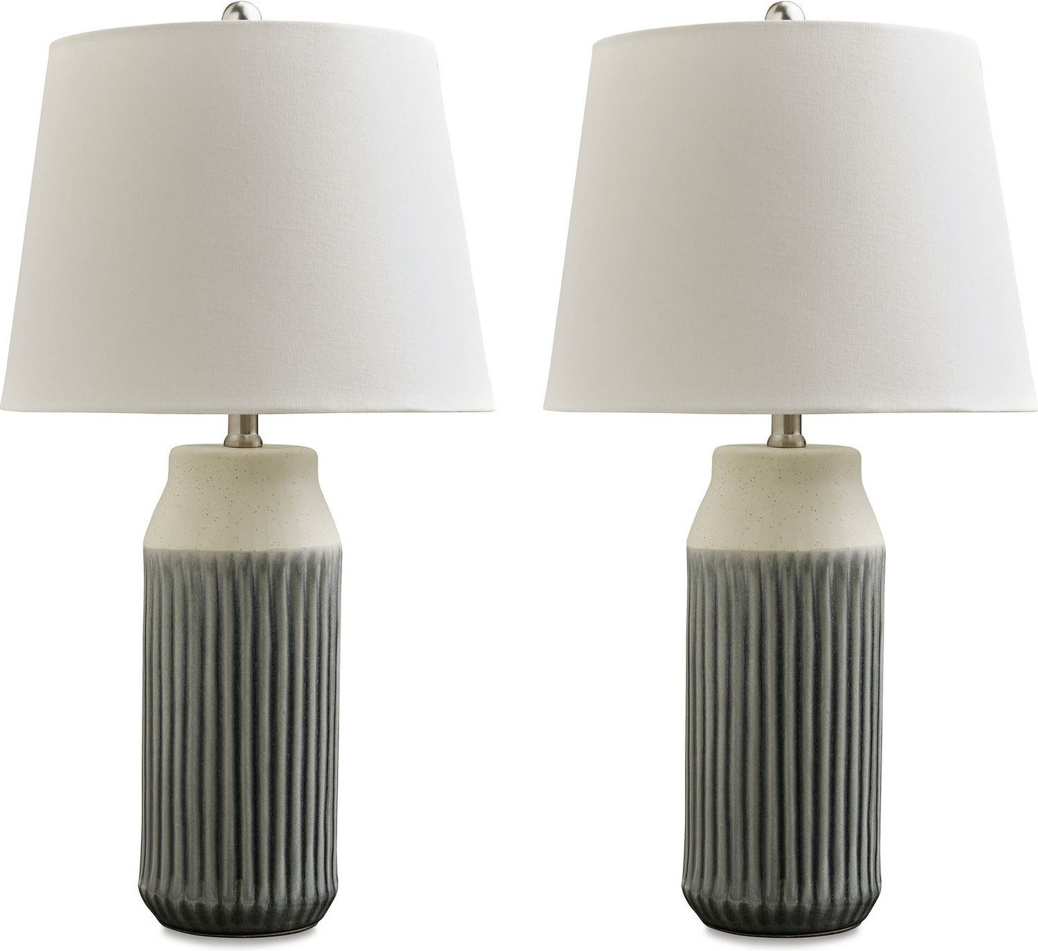 Afener Blue and Beige Table Lamp Set of 2 L177984