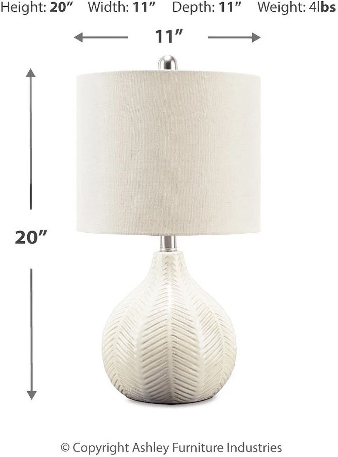 Rainermen Off White Table Lamp L180024