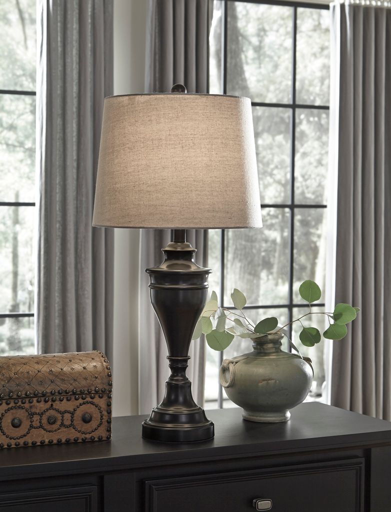 Darlita Bronze Metal Table Lamp Set of 2 L204024