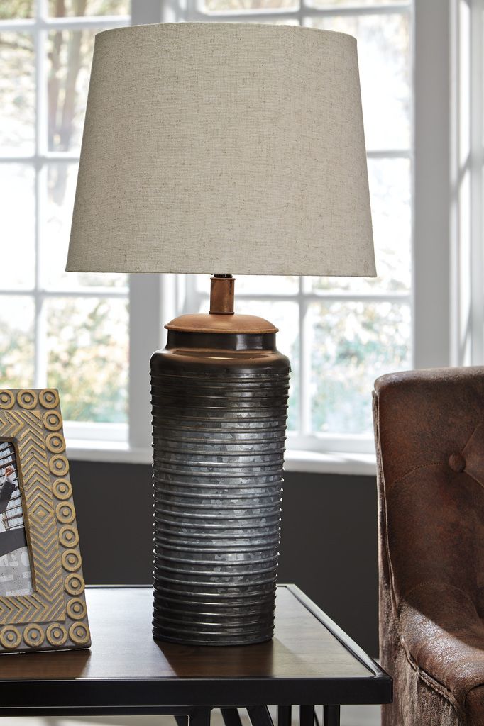 Norbert Gray Metal Table Lamp Set of 2 L204064