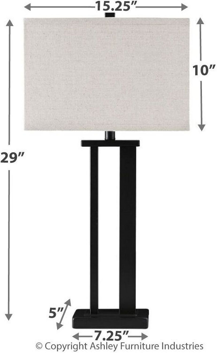 Aniela Brown Metal Table Lamp Set of 2 L204074