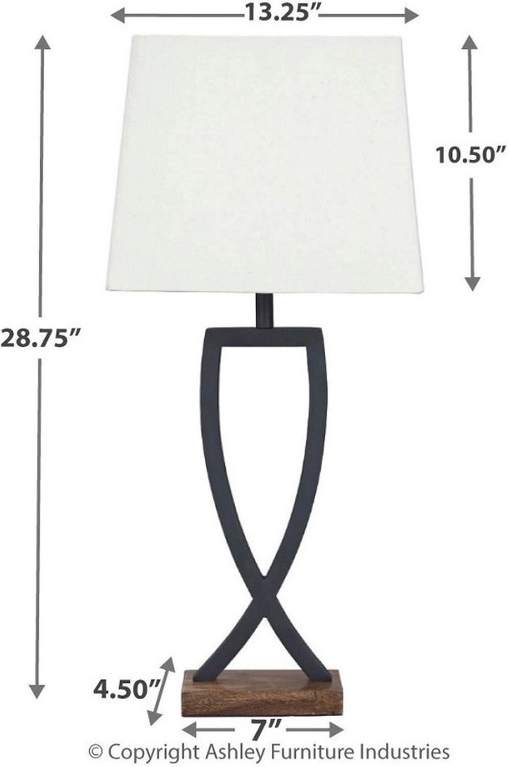 Makara Black and Brown Metal Table Lamp Set of 2 L204174