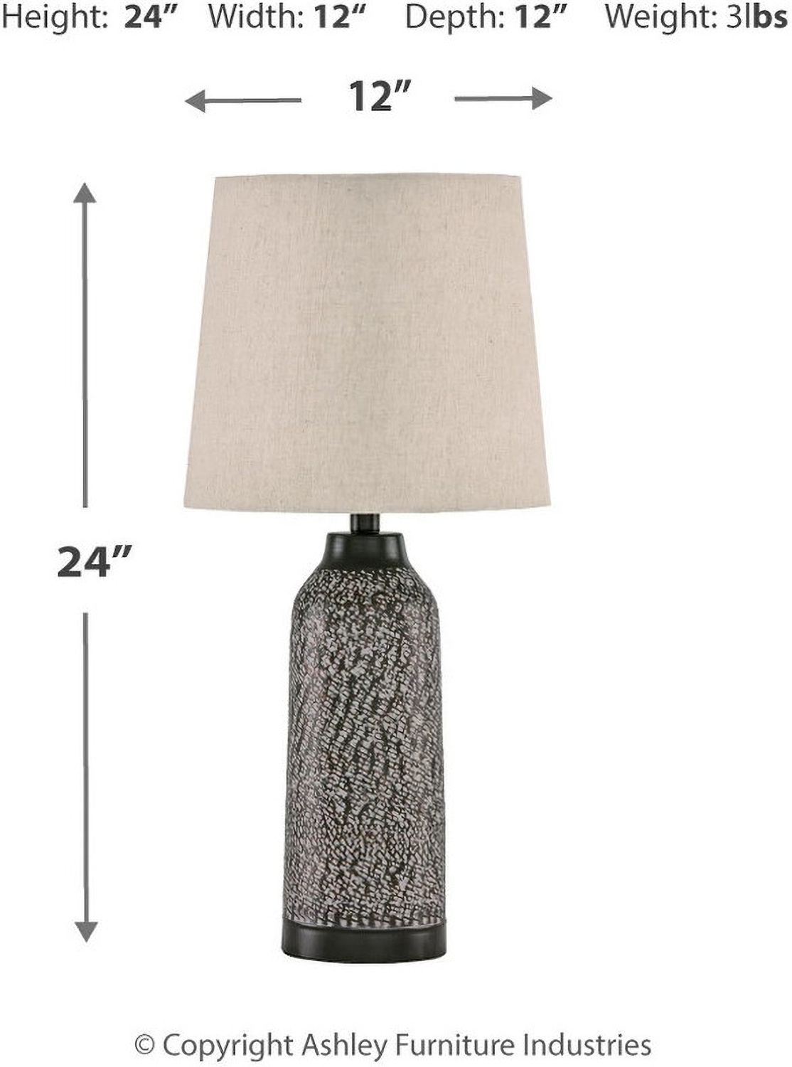Lanson Antique Gold Finish Metal Table Lamp Set Of 2 L204454