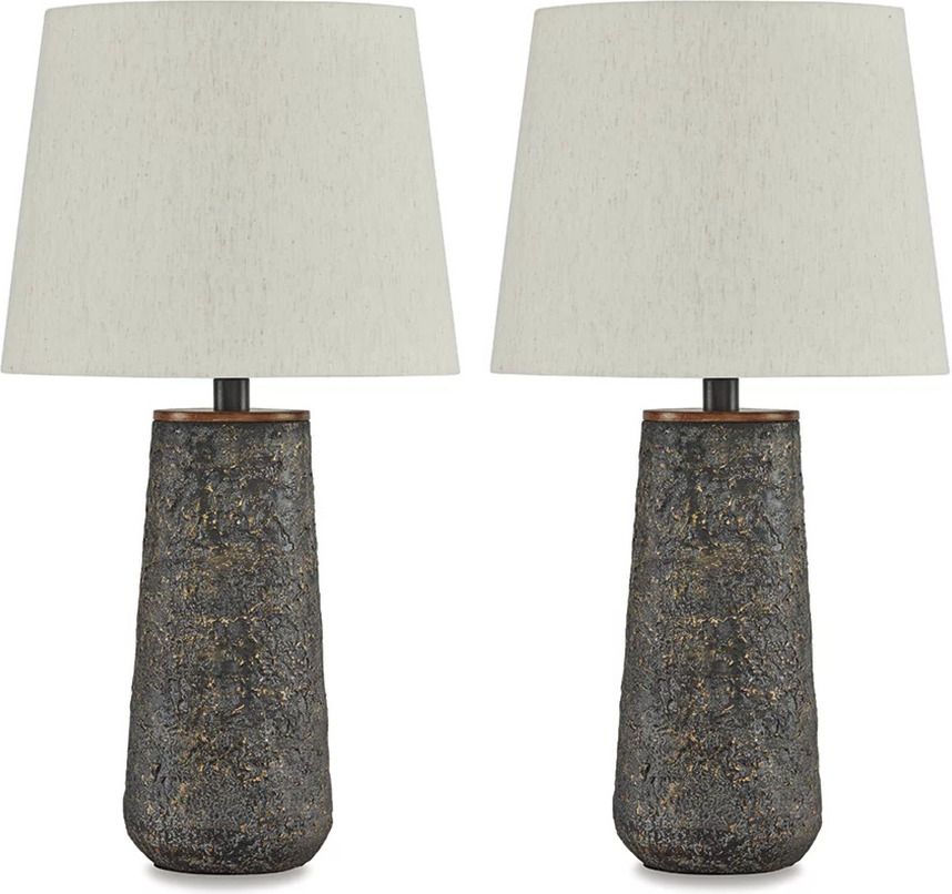Chaston Antique Bronze Finish Metal Table Lamp Set Of 2 L204474
