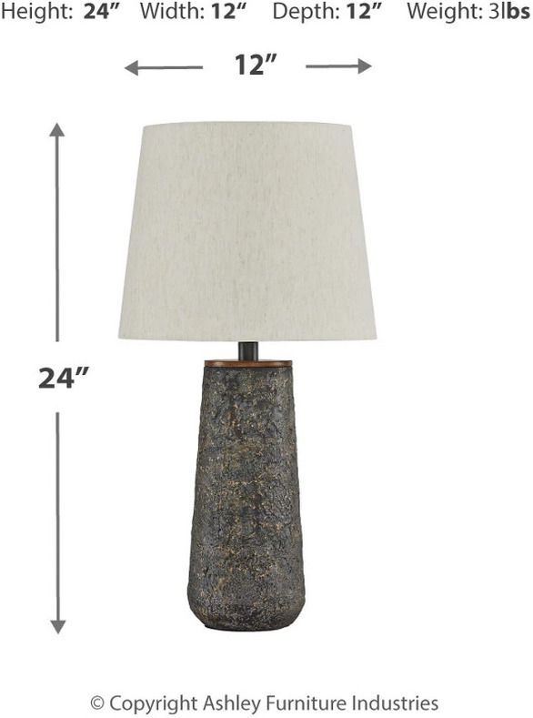 Chaston Antique Bronze Finish Metal Table Lamp Set Of 2 L204474