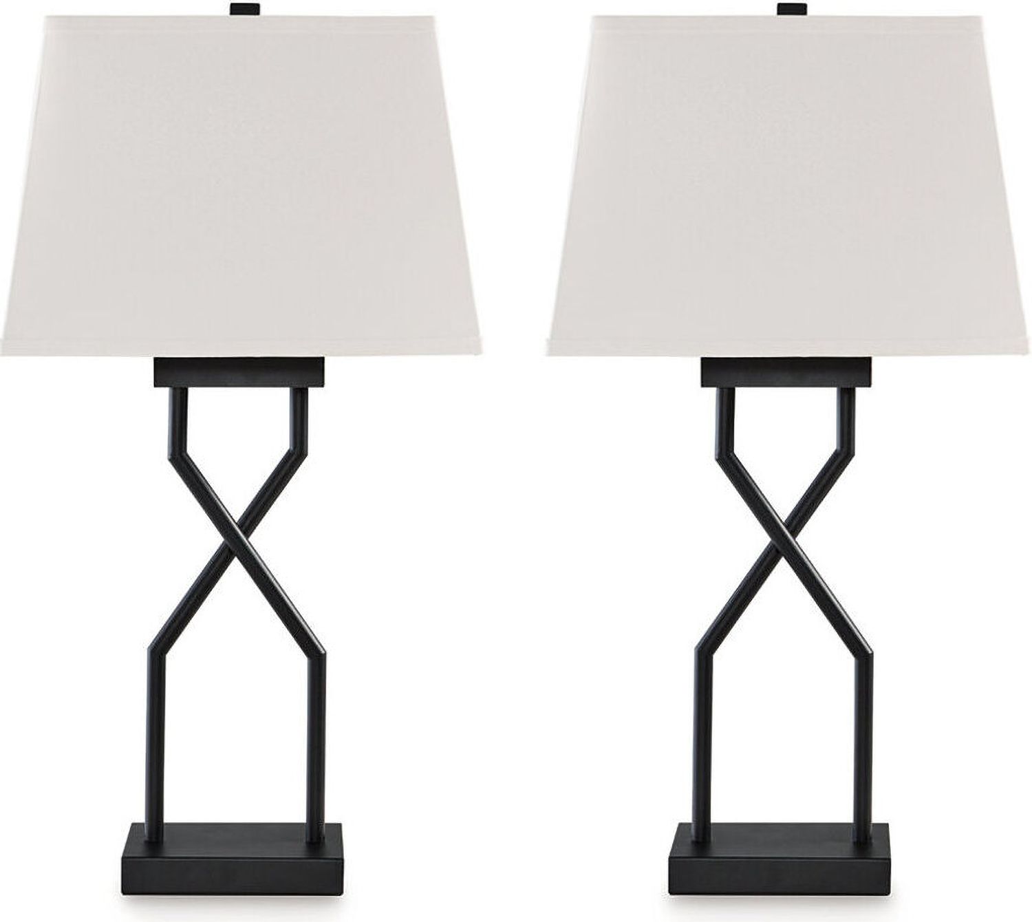 Brookthrone Black Metal Table Lamp Set of 2 L204514