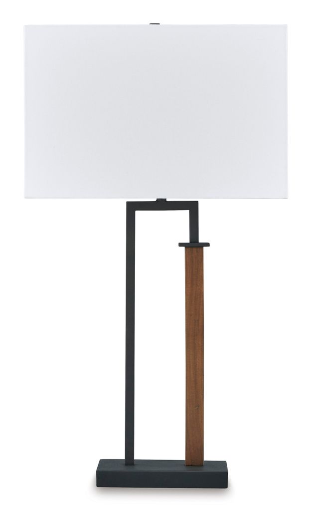 Voslen Table Lamp Set of 2 In Black and Brown L204554