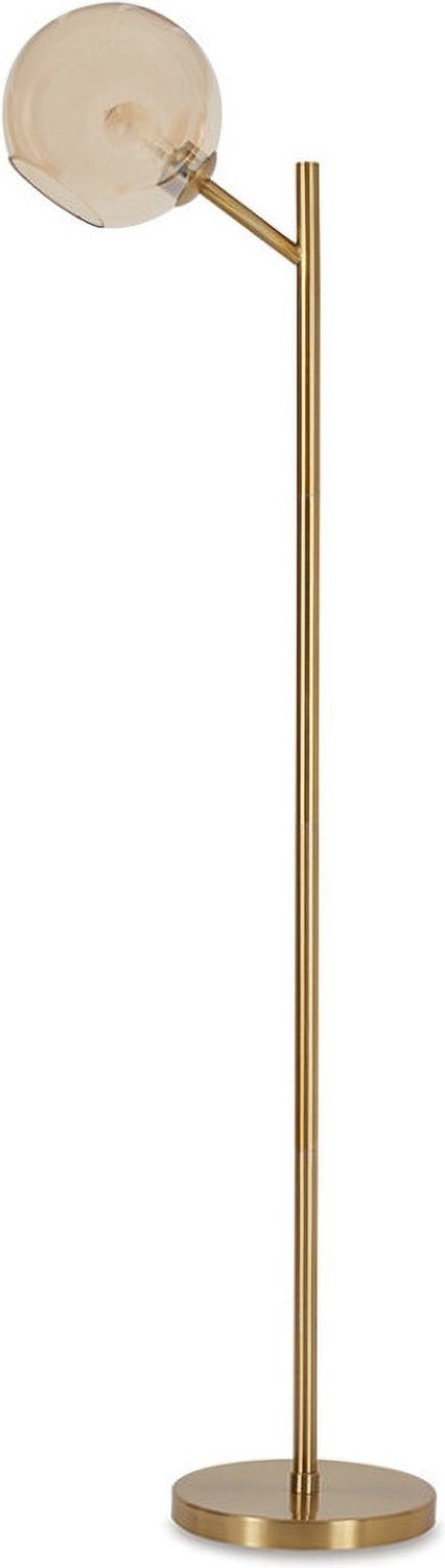 Abanson Amber/Gold Metal Floor Lamp L206021