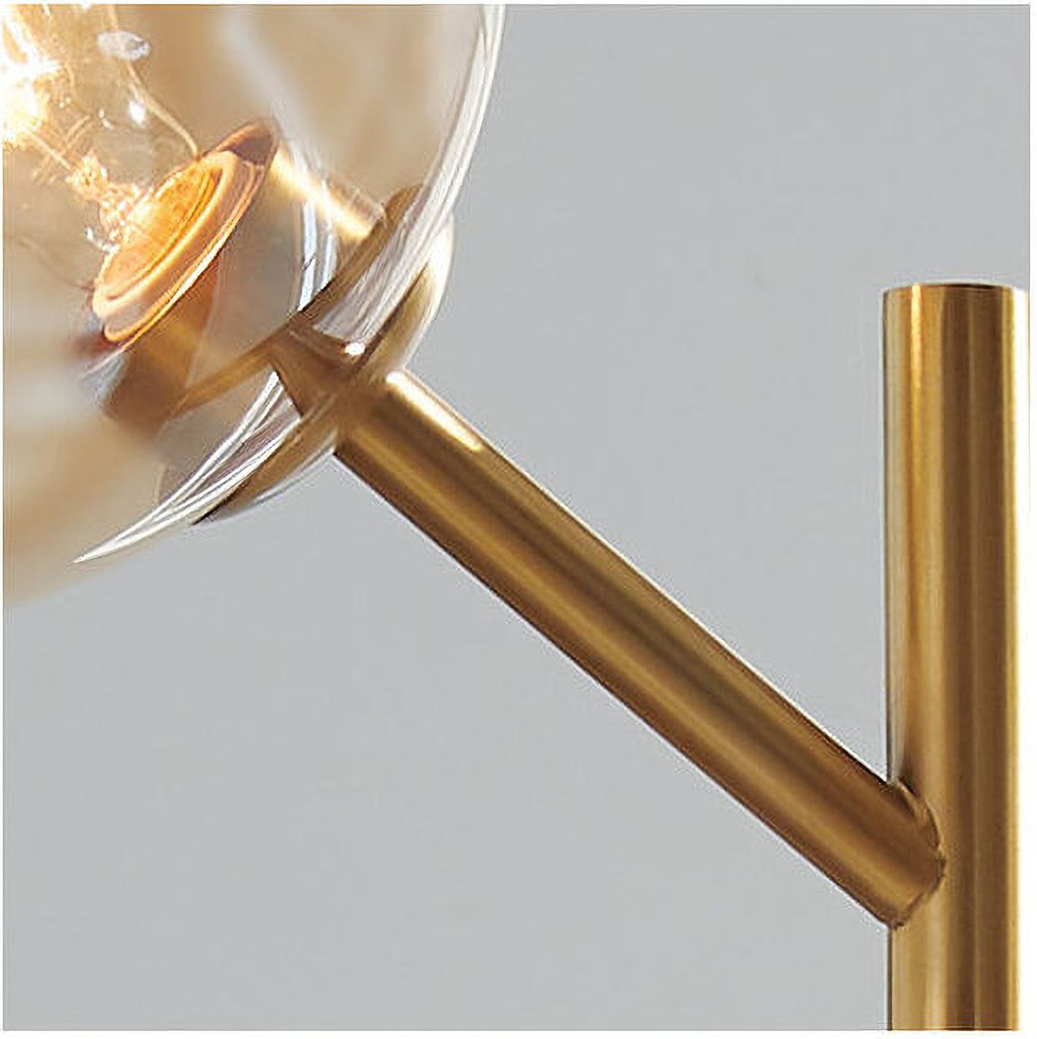 Abanson Amber/Gold Metal Floor Lamp L206021