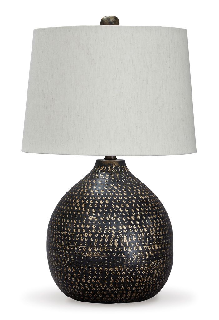 Maire Black and Gold Metal Table Lamp L207294