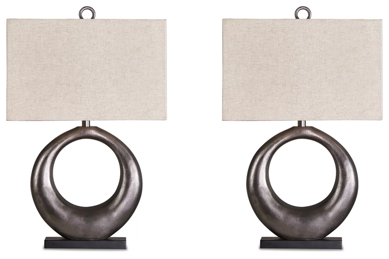 Saria Antique Silver Finish Table Lamp L207394