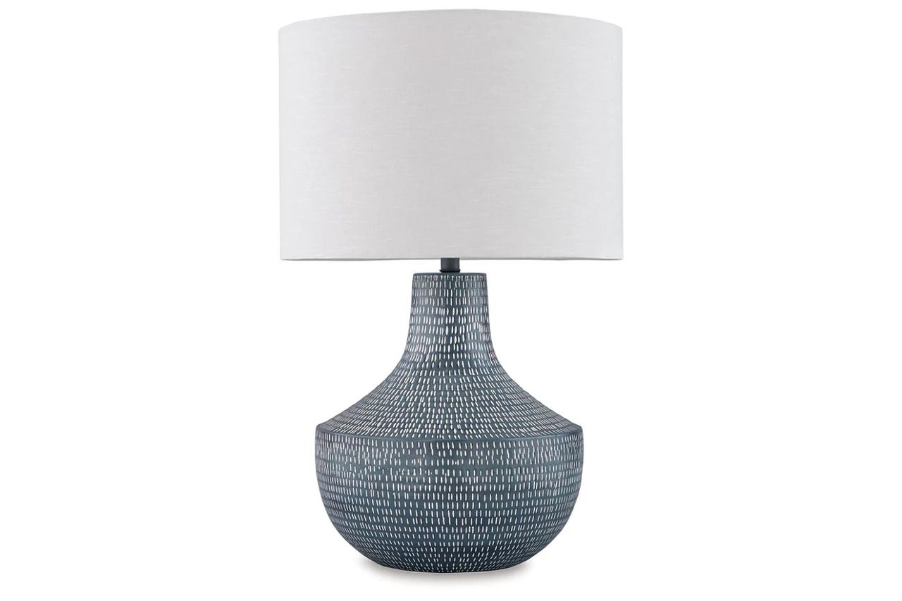 Schylarmont Table Lamp In White and Antique Gray L207474