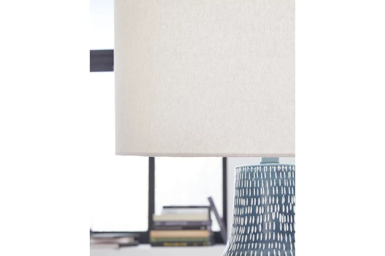 Schylarmont Table Lamp In White and Antique Gray L207474