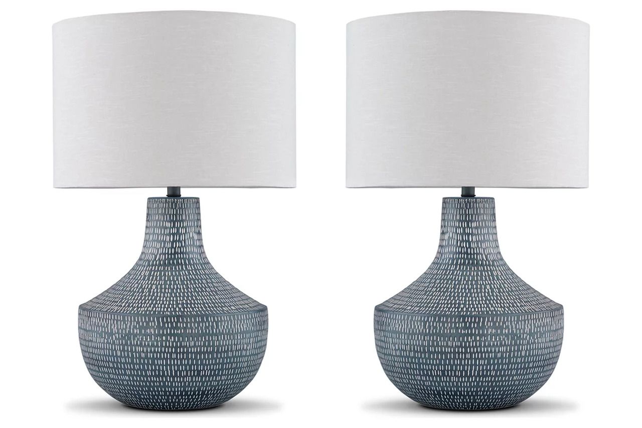 Schylarmont Table Lamp In White and Antique Gray L207474