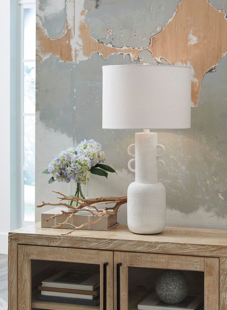 Perringhill Table Lamp In Distressed White L207504