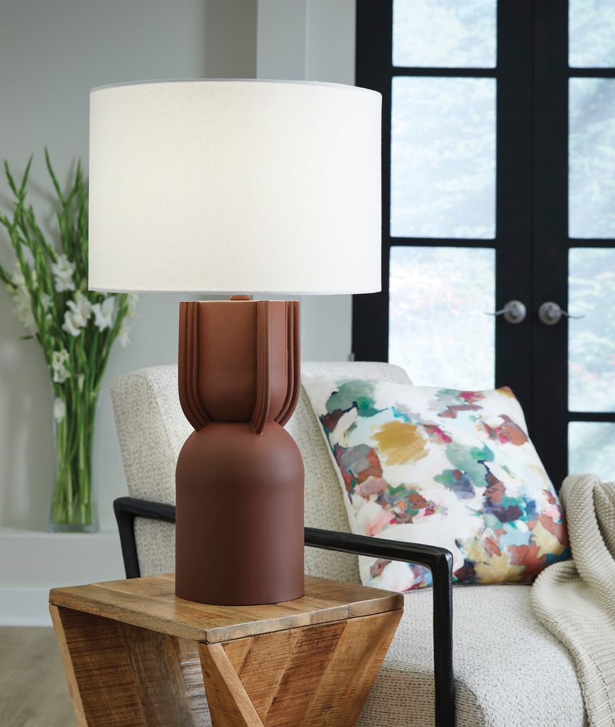 Rowandale Table Lamp In Brick Red L207534