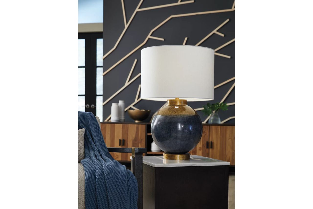 Adara Table Lamp In Blue and Gold L207564