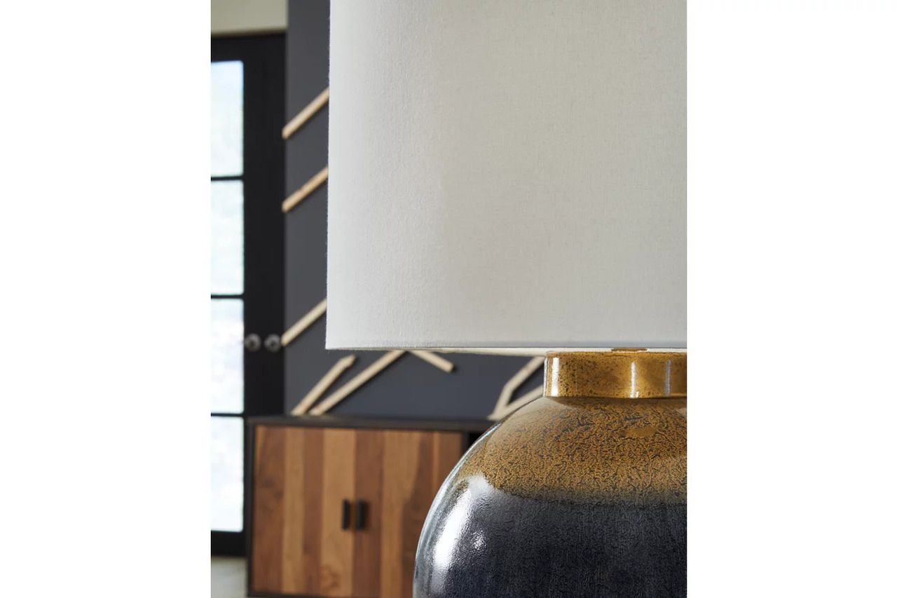 Adara Table Lamp In Blue and Gold L207564