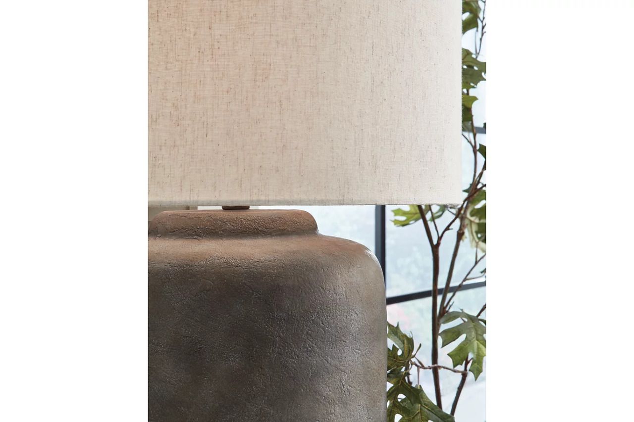 Zandophen Metal Table Lamp In Antique Gray L207654