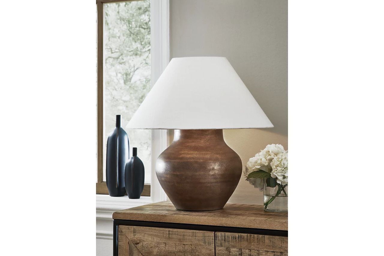 Whitham Metal Table Lamp In Antique Copper L207664