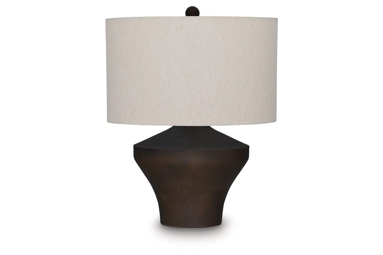 Dolanham Metal Table Lamp In Distressed Brown L207674