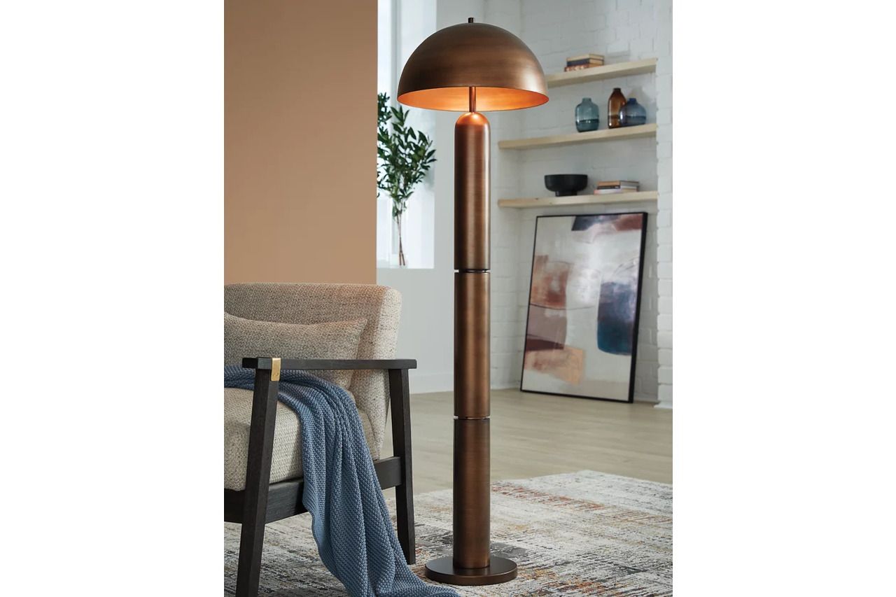 Wendfield Floor Lamp In Antique Copper L208431