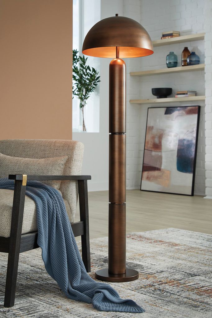 Wendfield Floor Lamp In Antique Copper L208431
