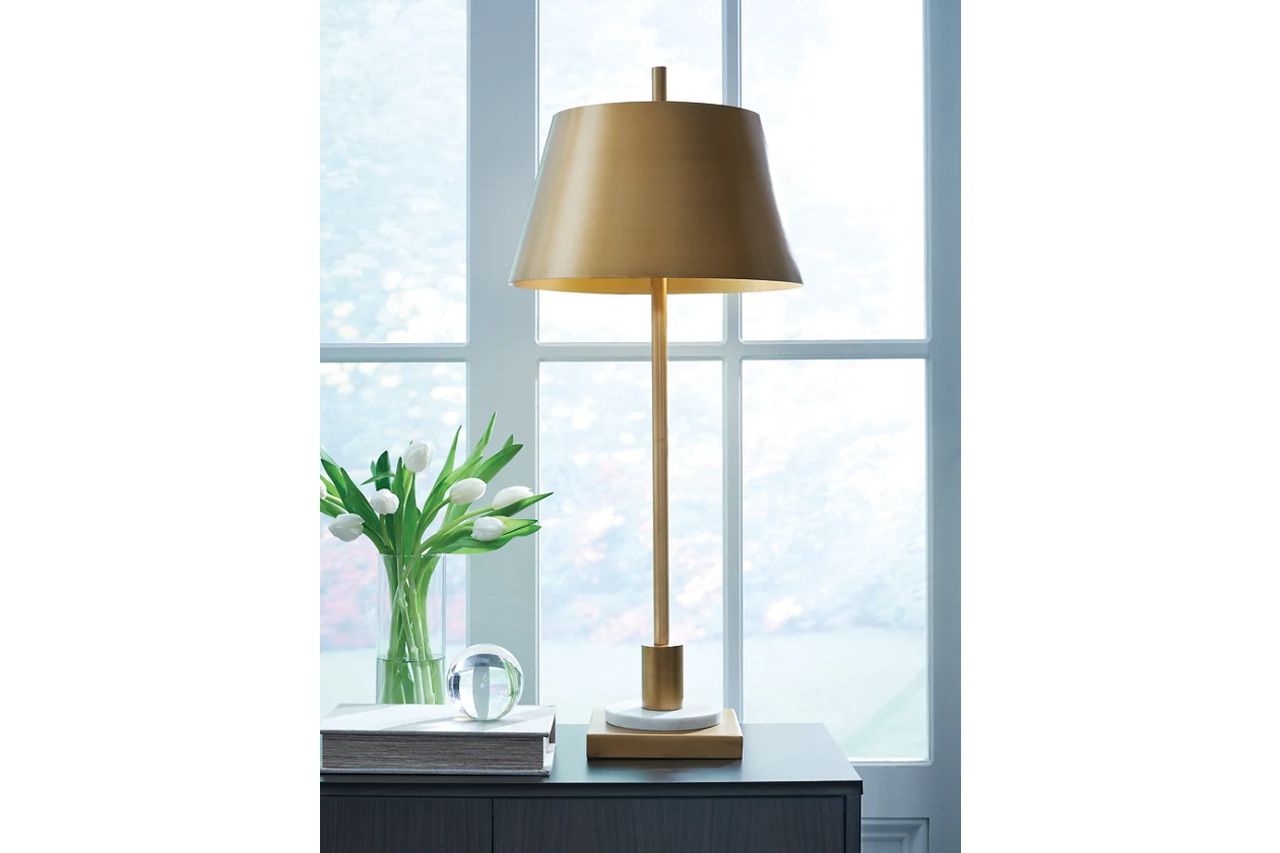 Fritzburn Table Lamp In Gold/White L208444