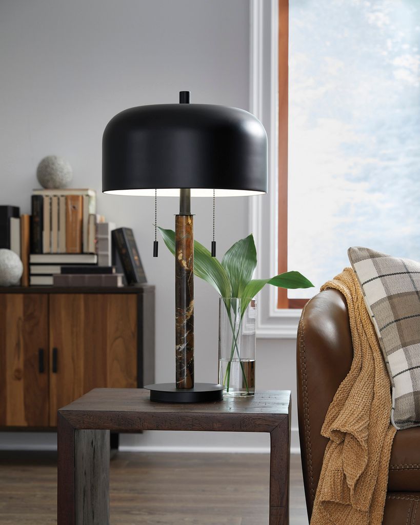Alanbert Table Lamp In Brown/Black L208454