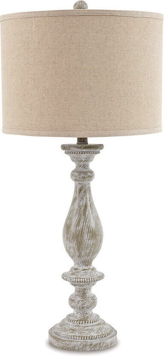 Bernadate Whitewash Poly Table Lamp Set of 2 L235344