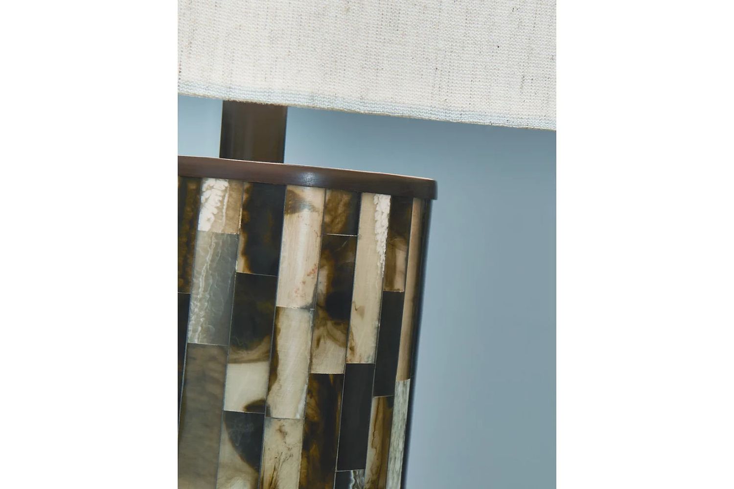 Ellford Black And Brown And Cream Poly Table Lamp L235684
