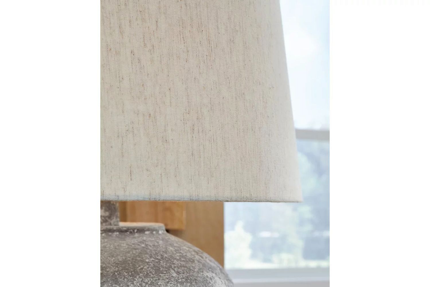 Dreward Distressed Gray Paper Table Lamp L235694