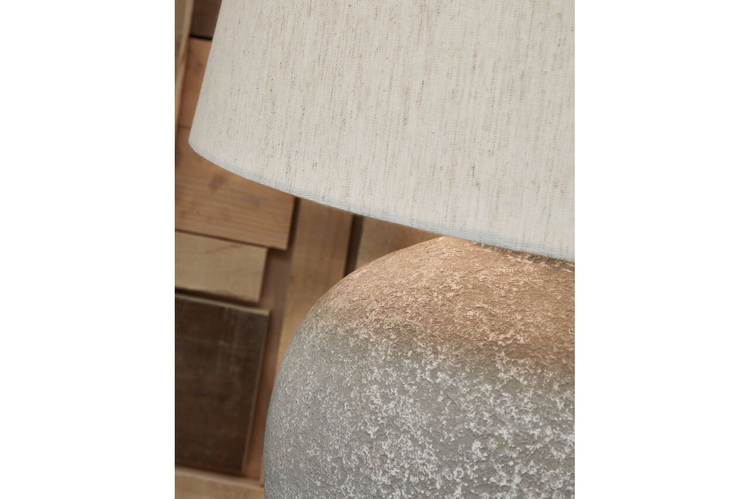 Dreward Distressed Gray Paper Table Lamp L235694