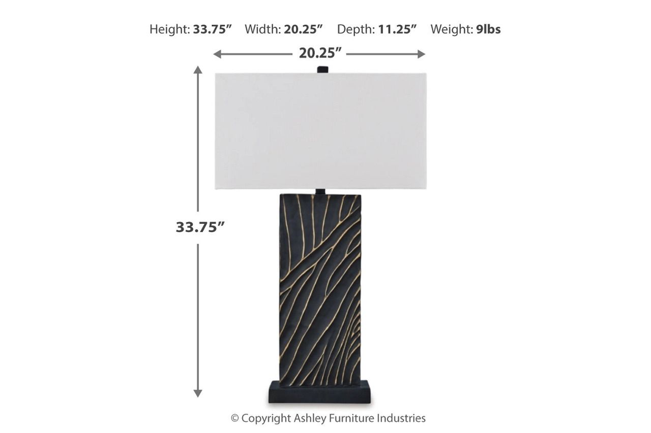 Bartlen Table Lamp In Black and Gold L235774