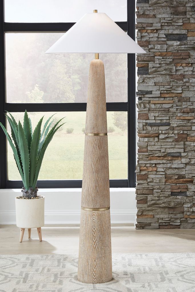 Gasparleigh Floor Lamp In Brown and Gold L235811