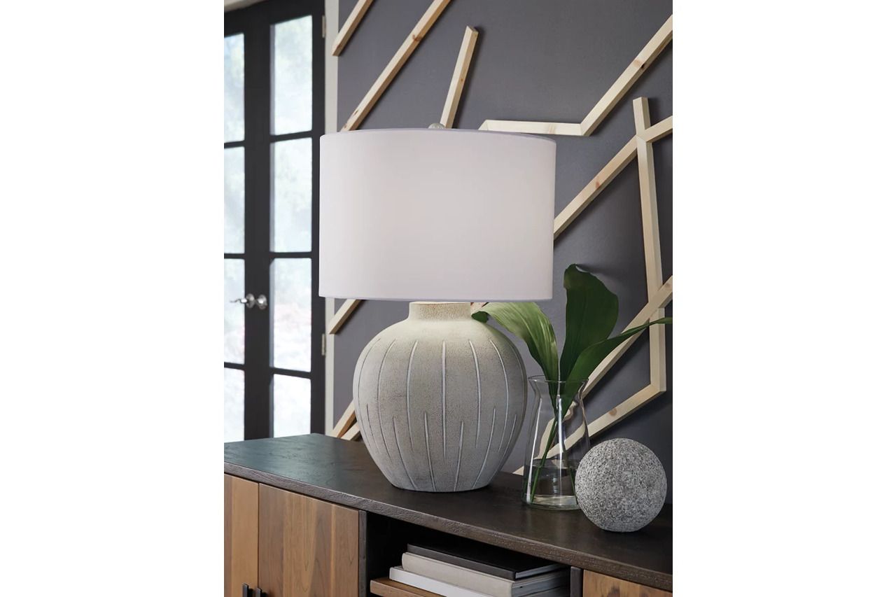 Calbert Table Lamp In Warm Gray L235824