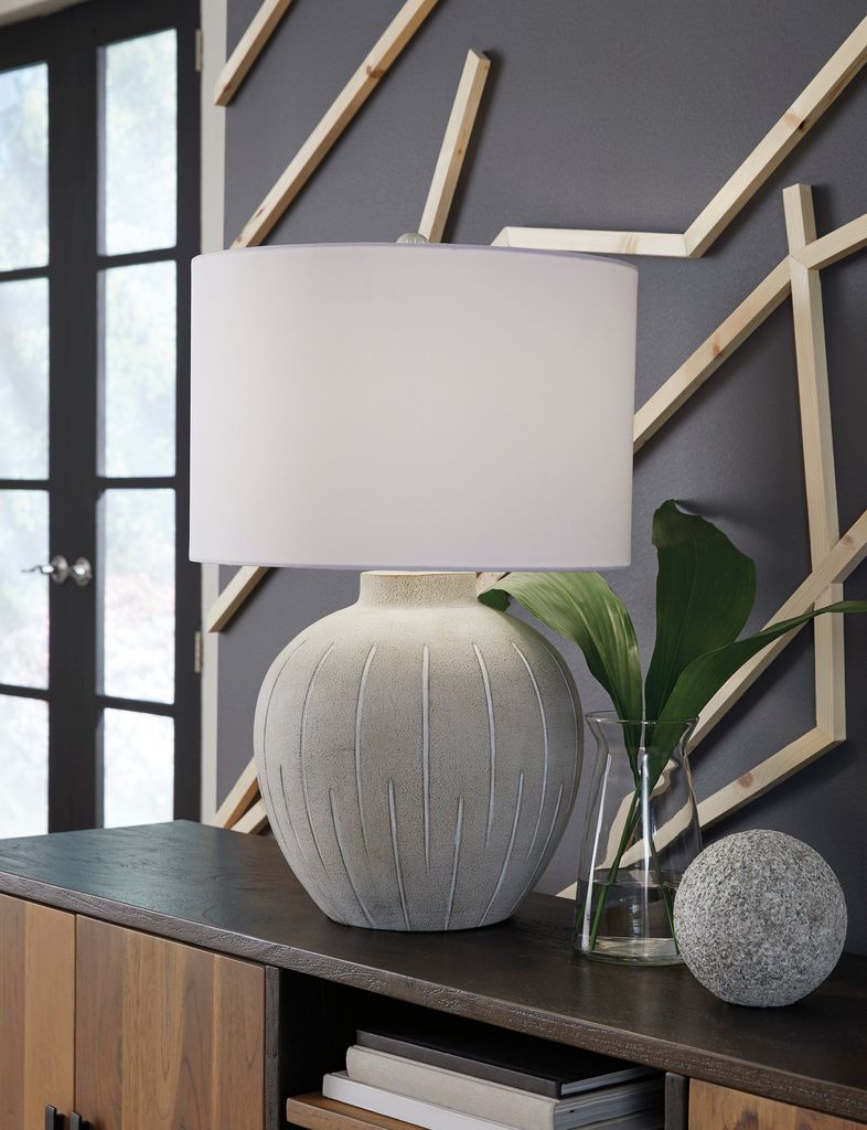 Calbert Table Lamp In Warm Gray L235824