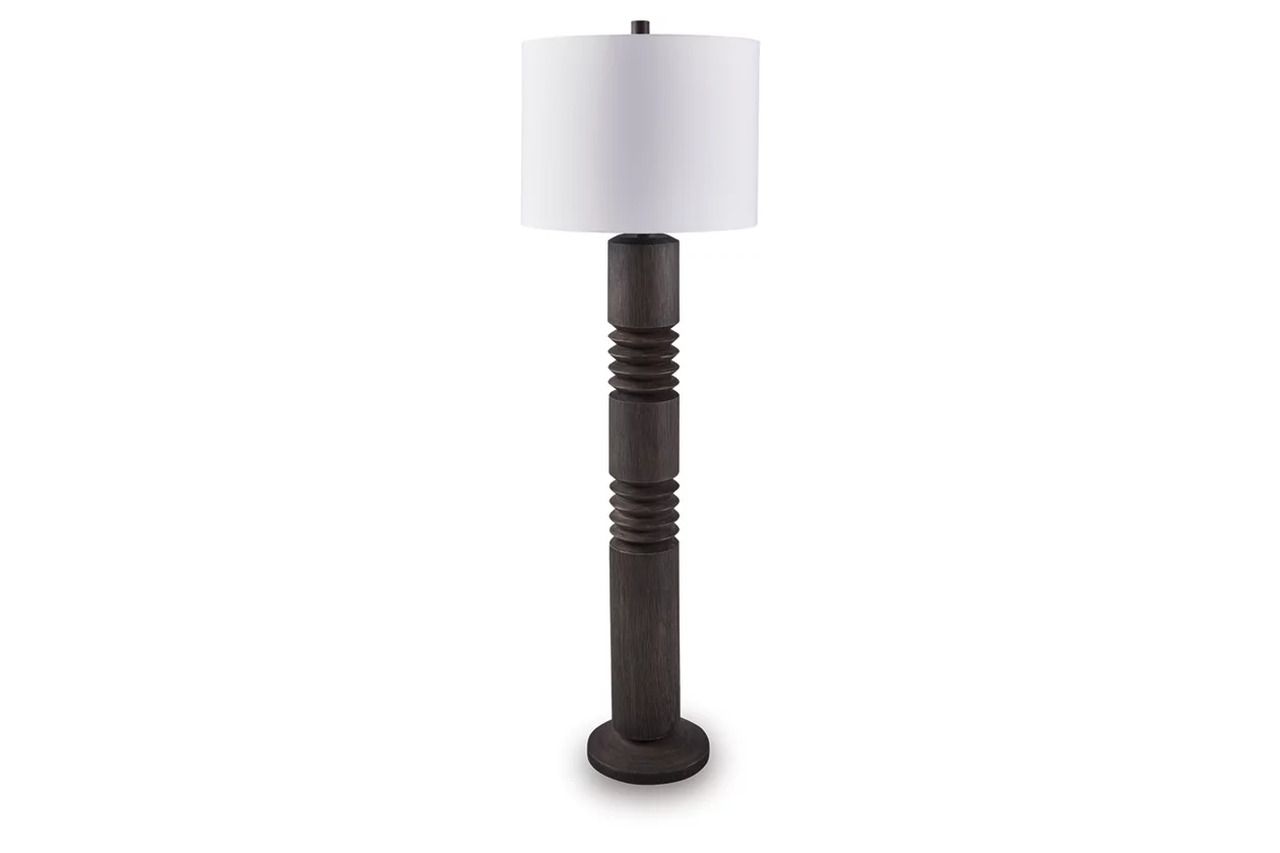 Fainwell Floor Lamp In Distressed Black L235861
