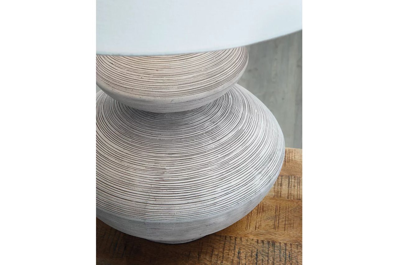 Brickdon Table Lamp In Distressed White L235874