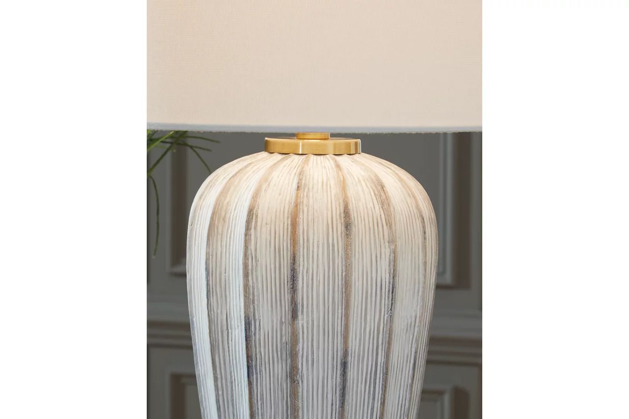 Lanwell Table Lamp In Antique Gray L235894