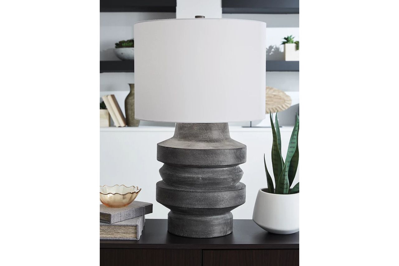 Wahida Table Lamp In Distressed Black L235914