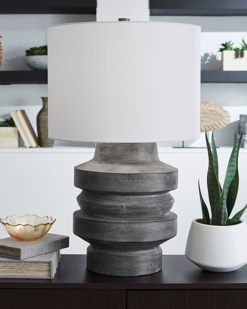 Wahida Table Lamp In Distressed Black L235914