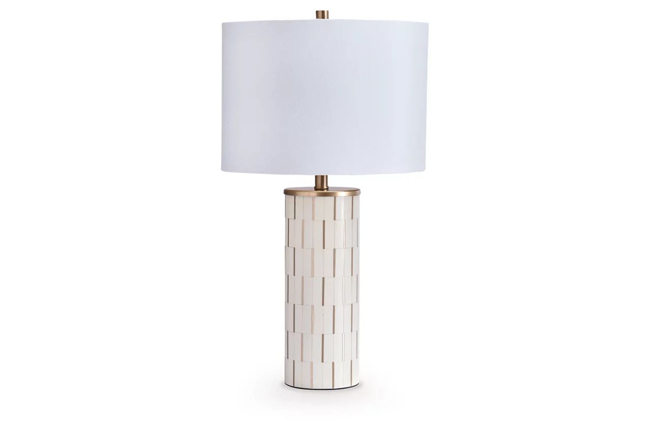 Faridworth Table Lamp In White and Gold L235954