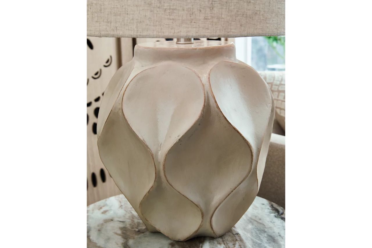 Edselham Table Lamp In Distressed Cream L235974