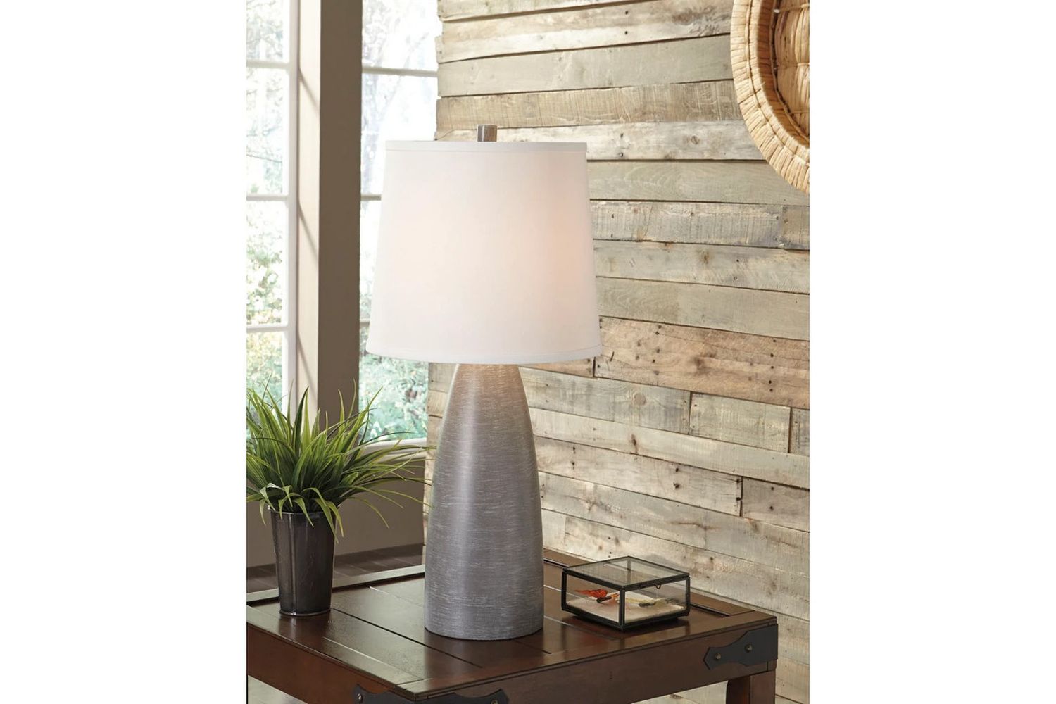 Shavontae Gray Poly Table Lamp Set Of 2 L243004