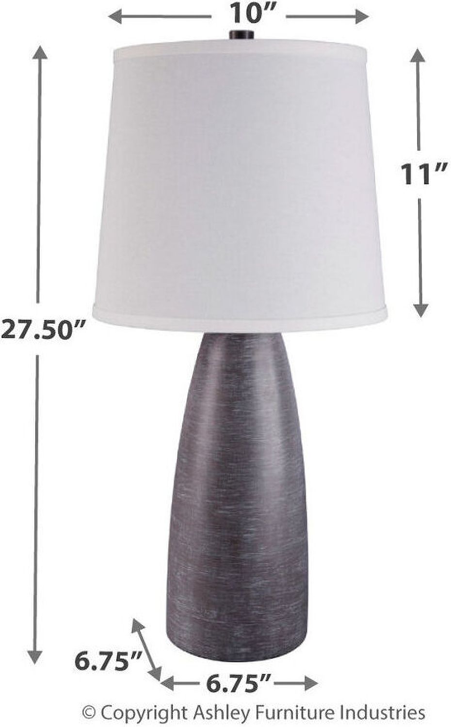 Shavontae Gray Poly Table Lamp Set Of 2 L243004